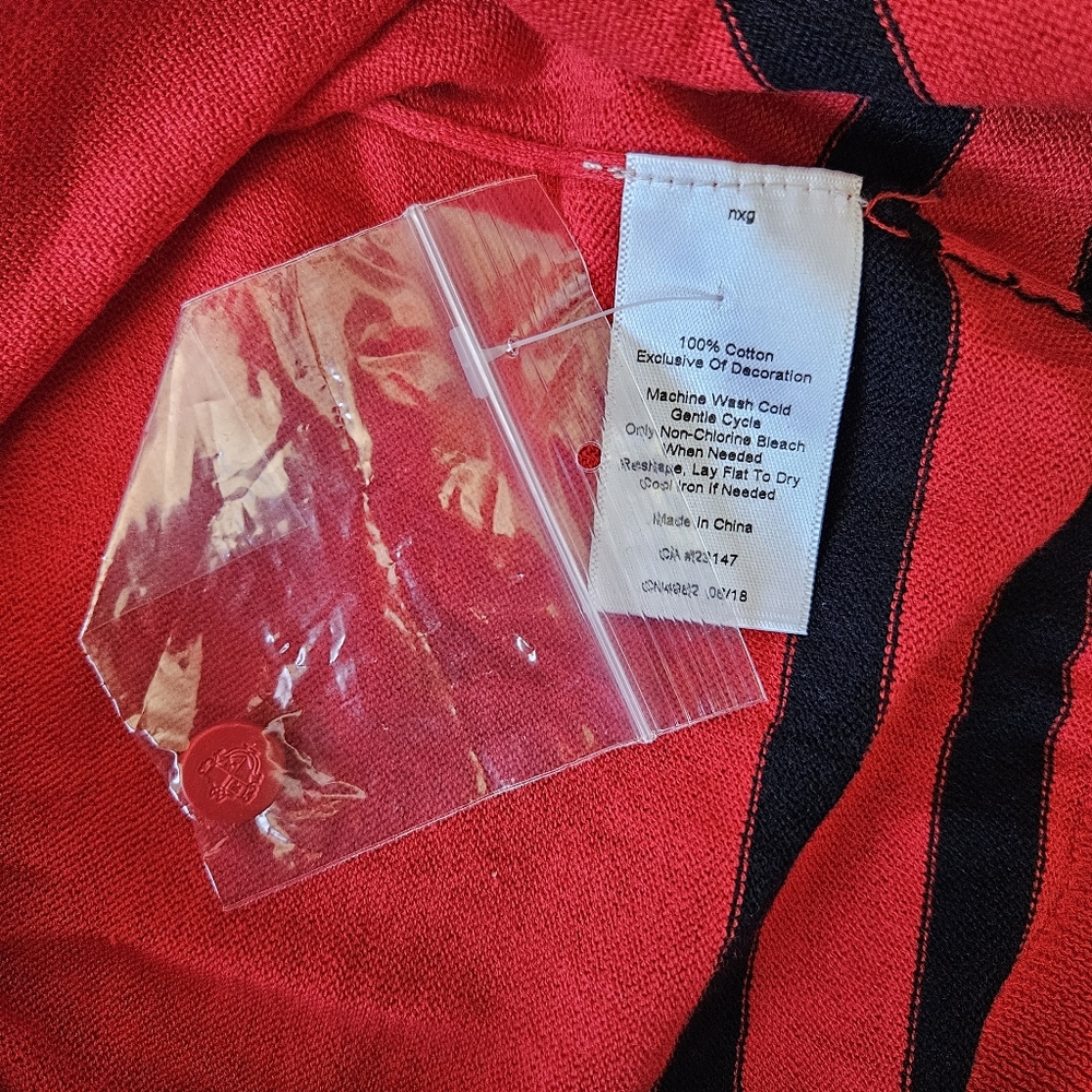 Talbots Cherry Red Argyle Pattern Lightweight Kni… - image 5